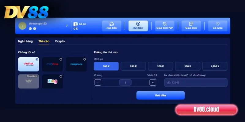 Rút Tiền DV88: Hướng Dẫn Đổi Thưởng Nhanh Chóng, Minh Bạch 2 Hướng dẫn tân binh cách rút tiền DV88 qua 3 bước